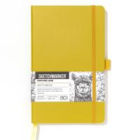 Блокнот для зарисовок SKETCHMARKER 140 г/м2 13 x 21 см 80 л, твердая обложка, Горчичный NP-25775203SM