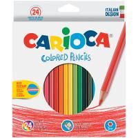 Карандаши цветные Carioca 24 цв заточенные RE-40381