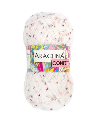 Пряжа ARACHNA Confetti 30% мохер, 30% акрил, 20% нейлон, 20% полиэстер 1 х 100 г 110 м №2765 белый-розовый-фиолетовый ARA-CON-2765