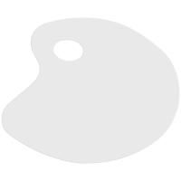 Палитра ГАММА плоская овальная, белая, пластик RE-10122023