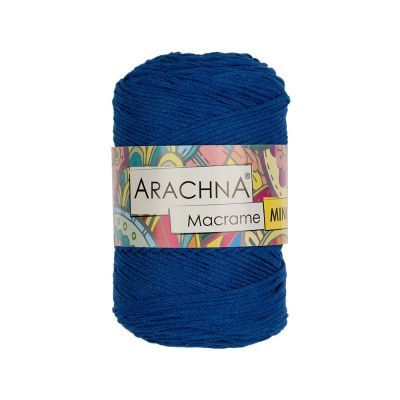 Пряжа ARACHNA Macrame Mini 80% хлопок, 20% полиэстер 1 x 250 г 200 м №11 синий ARA-MAC-11