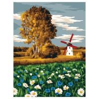 Картина по номерам на холсте ТРИ СОВЫ "Ромашковое поле" 30 x 40 см, краски, кисть RE-КХ3040_53847