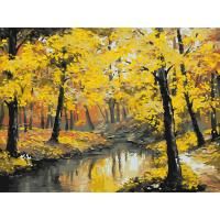 Картина по номерам на картоне ТРИ СОВЫ "Осенний лес" 30 x 40 см, краски, кисть RE-КК_44050