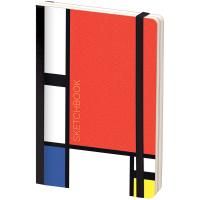 Скетчбук - альбом для рисования 80л. B6 "Mondrian" 100 г/м2 тв.обл, карман, доп.листы крафт RE-SB6_32027