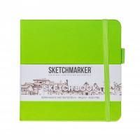 Блокнот для зарисовок SKETCHMARKER 140 г/м2 12 x 12 см 80 л, твердая обложка, Зеленый луг MP23143682SM