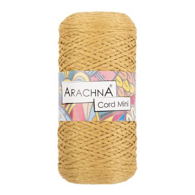 Пряжа ARACHNA Cord Mini 100% полиэфир 1 x 75 ± 10 г 200 ± 10 м №04 горчица ARA-COR-M-04