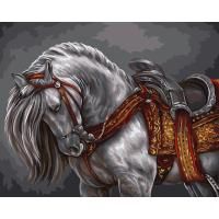Картина по номерам на холсте ТРИ СОВЫ "Богатырский конь" 40 x 50 см, краски, кисть RE-КХ_44167