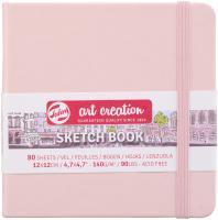 Блокнот для зарисовок ART CREATION 140 г/м2 12 x 12 см 80 л, твердая обложка, розовый пастельный MP9314014M