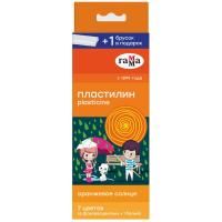 Пластилин ГАММА "Оранжевое солнце" 7 цветов (флуор, 1 белый) 93 г со стеком, картон, европодвес RE-150320221