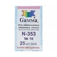 Иглы для шитья ручные GAMMA гобеленовые 25 шт №16 в конверте N-353