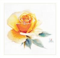 Набор для вышивания "Алиса" Акварельные розы. Жёлтая элегантная 24 х 26 см 2-52