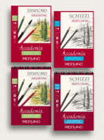 Альбом для зарисовок FABRIANO Accademia 200 г/м2 14.8 x 21 см 30 л, мелкозернистая, спираль по короткой стороне MP44201421