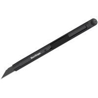 Нож канцелярский 9мм Berlingo "Double black", auto-lock, металлический корпус, RE-BM4129