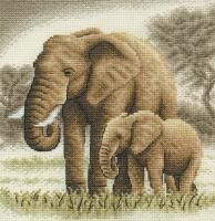 Набор для вышивания PANNA Золотая серия. Слоны 19 х 20 см J-0564