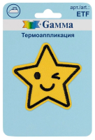 Термоаппликация GAMMA №02 1 шт Звезда 5.5 х 5.5 см ETF-01-224
