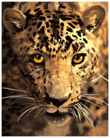 Картина по номерам на холсте ТРИ СОВЫ "Взгляд охотника" 40 x 50 см с акриловыми красками и кистями RE-КХ_44156