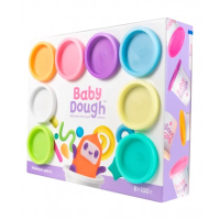 Тесто для лепки BabyDough набор 8 цветов, пастельные AS-BD021