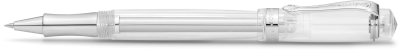 Ручка-роллер KAWECO STUDENT 0.7мм прозрачный корпус с хромированными вставками  KAW-10001192