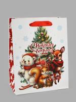 Пакет подарочный ламинированный 18 × 23 × 10 см "Зверята" SIM-10523015