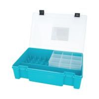 Коробка для мелочей "Тривол" №8 пластик 27.4 x 18.8 х 6.5 см бирюзовый trv-8