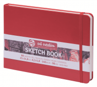 Блокнот для зарисовок ART CREATION 140 г/м2 21 x 14.8 см 80 л, твердая обложка, красный пейзаж MP9314205M