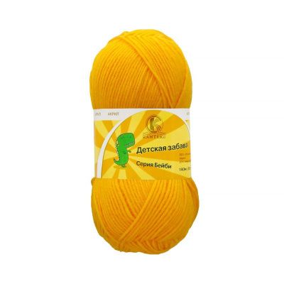 Пряжа Камтекс КТ "Детская забава" 80% акрил, 20% микрофибра 1 x 50 г 140 м 104 желтый KAM-ZABAV-104