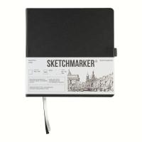 Блокнот для зарисовок SKETCHMARKER Domino 140 г/м 20 x 20 см 80 л, белая бумага, твердая обложка NP-23141006SM