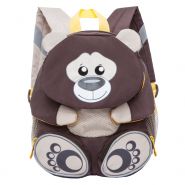 Рюкзак детский Grizzly "Медведь" 24 x 29 x 14 см, 1 отделение, 5 карманов, уплотн. спинка, коричневый RE-RS-898-2/5