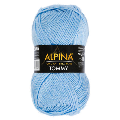 Пряжа ALPINA Tommy 100% микнес 1 х 50 г 130 ± 10 м №025 св. голубой ALP-TOM-025