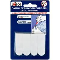 Полоски самоклеящиеся двухсторонние Unibob, белые, до 1.5 кг 4 шт RE-49003
