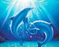 Алмазная мозаика: Дельфины в игре 40 x 50 см CV-LG223