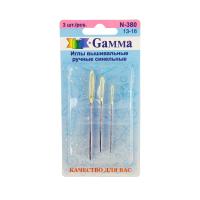 Иглы GAMMA синельные 3 шт №13-16 в блистере N-380