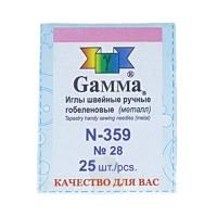 Иглы для шитья ручные GAMMA гобеленовые 25 шт №28 в конверте N-359
