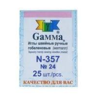 Иглы GAMMA гобеленовые №24, 25 шт, закругленные, в конверте N-357