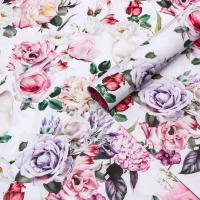 Бумага упаковочная глянцевая двусторонняя 70 х 100 см "Букет" SIM-7334831