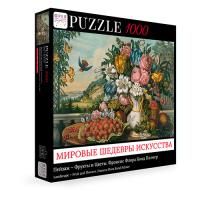 Пазл 1000 элементов ФРЕЯ "Мировые шедевры искусства. Пейзаж – Фрукты и Цветы, Фрэнсис Флора Бонд Палмер" MET-PZL-1000/04