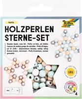 Набор для плетения бусинами FOLIA Sterne-Set Nature 160 дерев. бусин, 15 м пряжа FL-22520