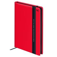 Ежедневник недатированный A5 136л. BG "Monochrome. Cherry" 7БЦ, soft-touch, красный, с резинкой RE-DuA5_66883
