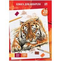 Папка для акварели ArtSpace "Тигр" 180 г/м2 A3 20л. RE-Па20А3_41703