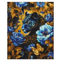 Картина по номерам на холсте с глиттером ТРИ СОВЫ "Пантера" 40 x 50 см с акриловыми красками и кистями RE-КХг4050_57068