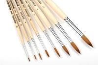 Кисть колонок (имитация) круглая 1 шт короткая ручка №6 NP-139672