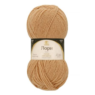 Пряжа Камтекс КТ "Лори" 45% акрил, 30% нейлон, 25% пэ 1 х 50 г 170 м 006 бежевый св. KAM-LOR-006