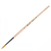 Кисть колонок микс СОНЕТ круглая 1 шт короткая лакированная ручка №3 NP-111203