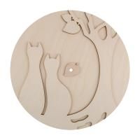 Заготовка для декорирования Mr.Carving Часы "Кошки у дерева" круглые 30 см фанера ВД-350