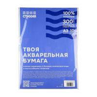 Бумага для акварели Стихия 300г/м2 29,7х42см 10л 100% хлопок среднезернистая, доп.упак NP-ST04031MP