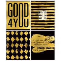 Тетрадь 96л. A5 клетка на гребне BG "Gold4" мат. ламинация, металлизация RE-Т5гр96_м_лм 8637