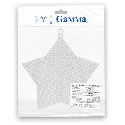 Канва GAMMA пластиковая 100% полиэтилен 1 шт 15 x 13 см "звезда" большая KPL-06