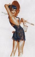 Набор для вышивания KLART "Девушка в шортах" 28 х 42 см 5-061