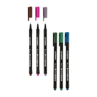 Набор цветных линеров SKETCHMARKER Artist fine pen Intense 6 цв, в картонной упаковке MPSMFP-6set3