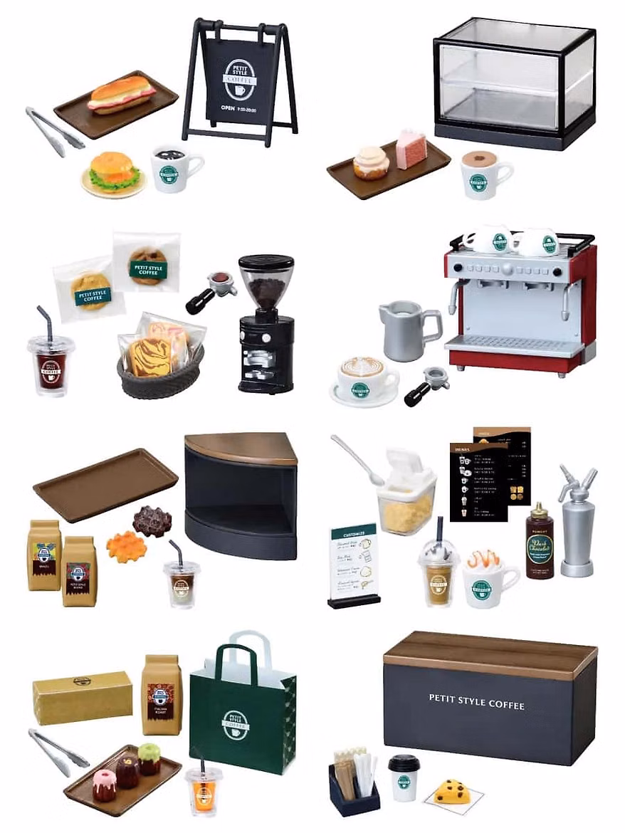 Ре-мент. Набор миниатюр Кофейня. Style Coffee, в асс. Re-ment ROS-69620